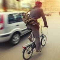 Man on a bike