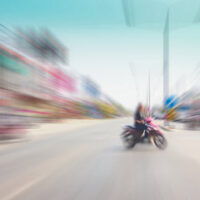 Motorcycle speeding