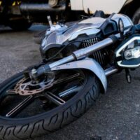 Motorcycle on the floor