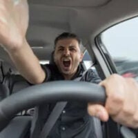 Man yelling while driving