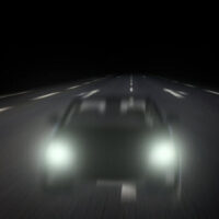 Car in the highway in the night