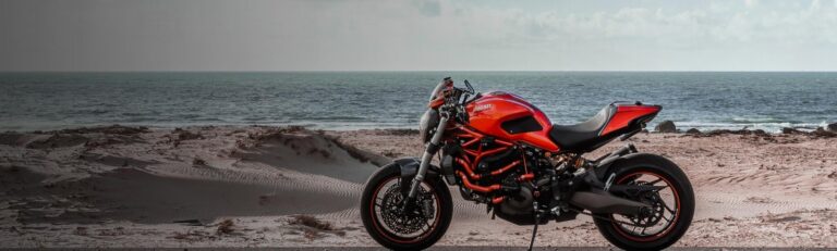 Motorcycle at the beach