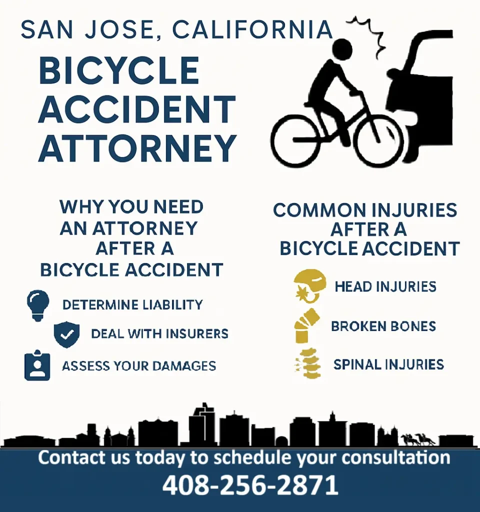 This infographic shows that San Jose, California Bicycle Accident Attorney