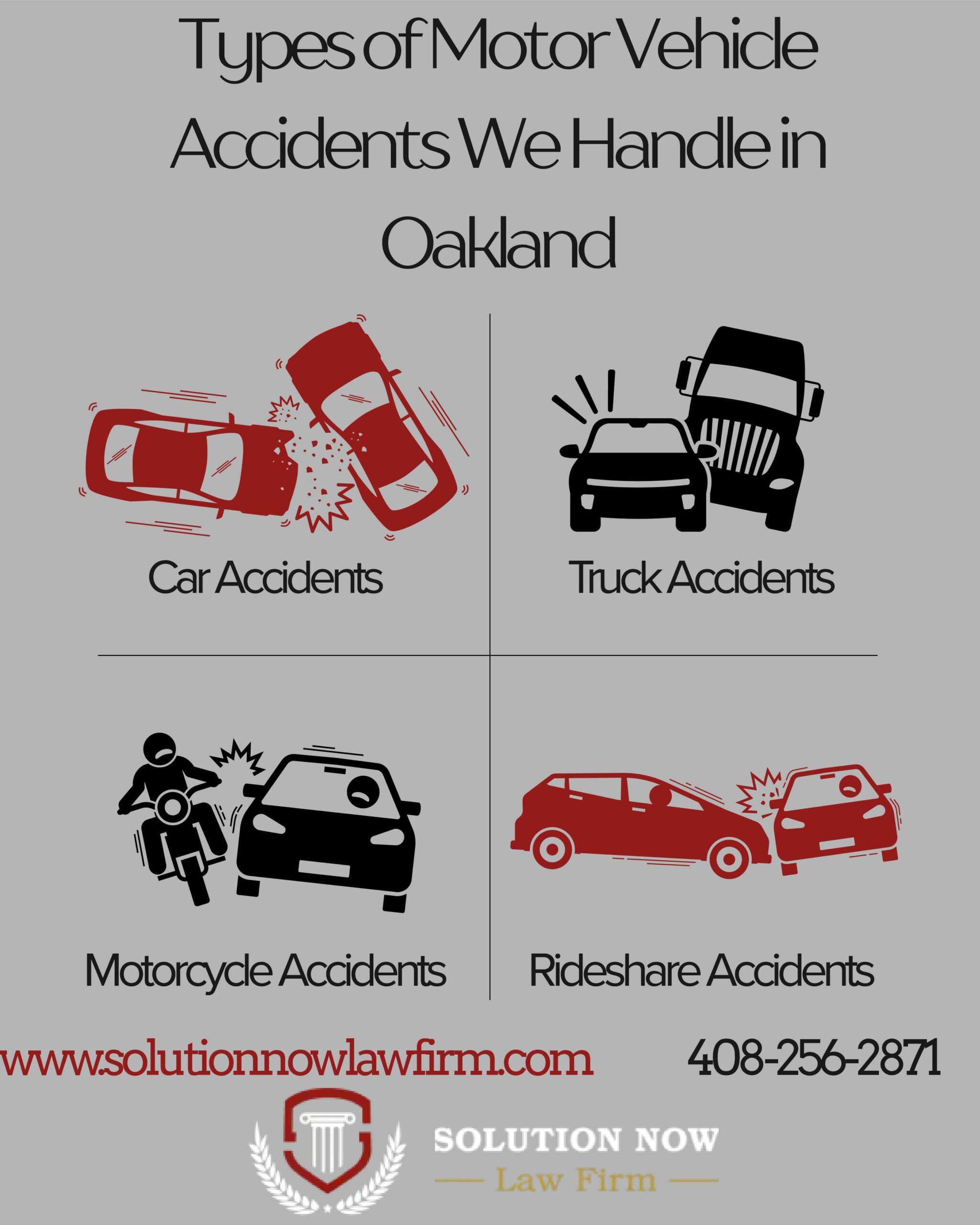 This Infographic shows that Types of Motor Vehicle Accidents We Handlein Oakland