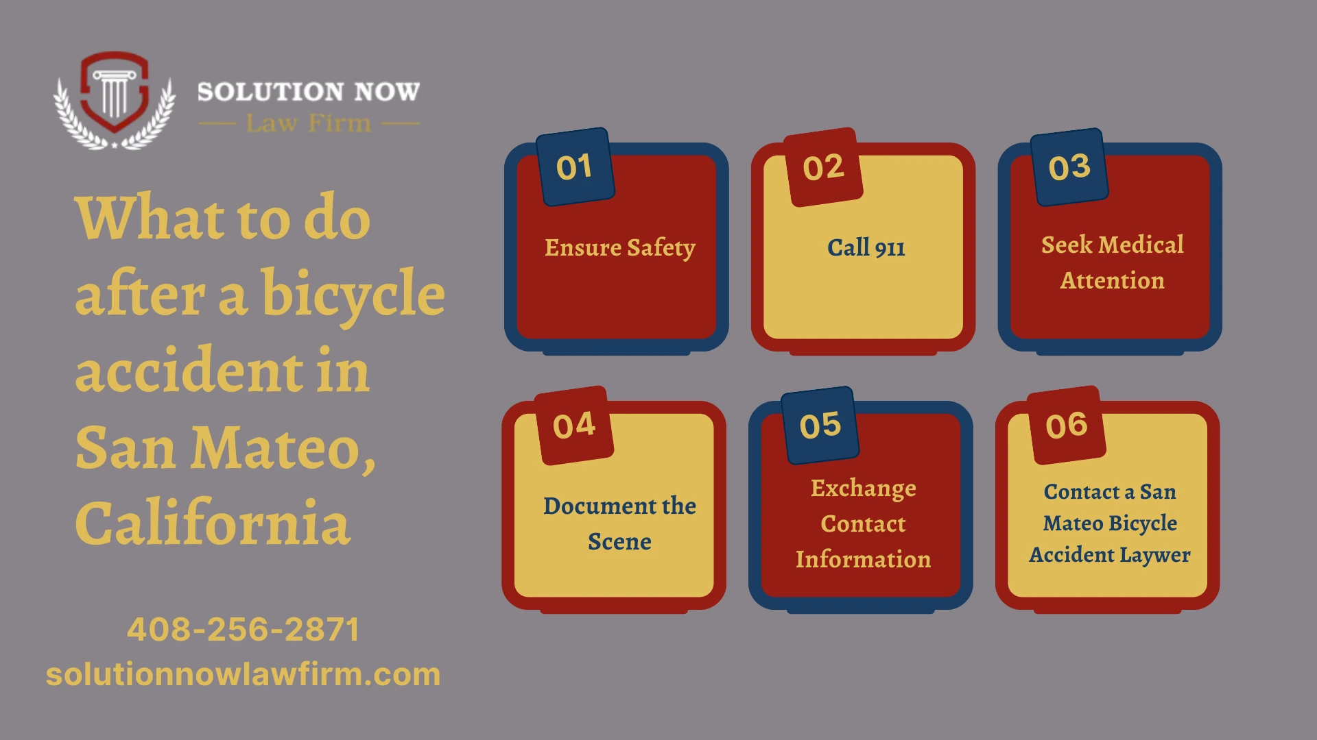 This Infographic shows that what to do after a bicycle accident